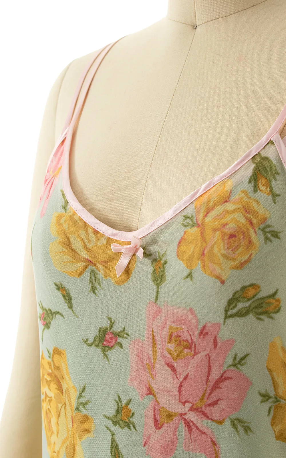 2000s BETSEY JOHNSON Rose Bias Cut Slip Dress | x-small/small