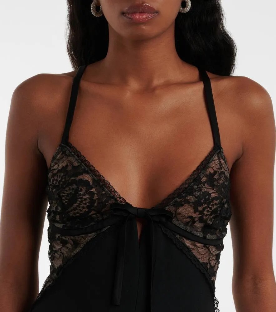 Alessandra Rich Satin slip dress
