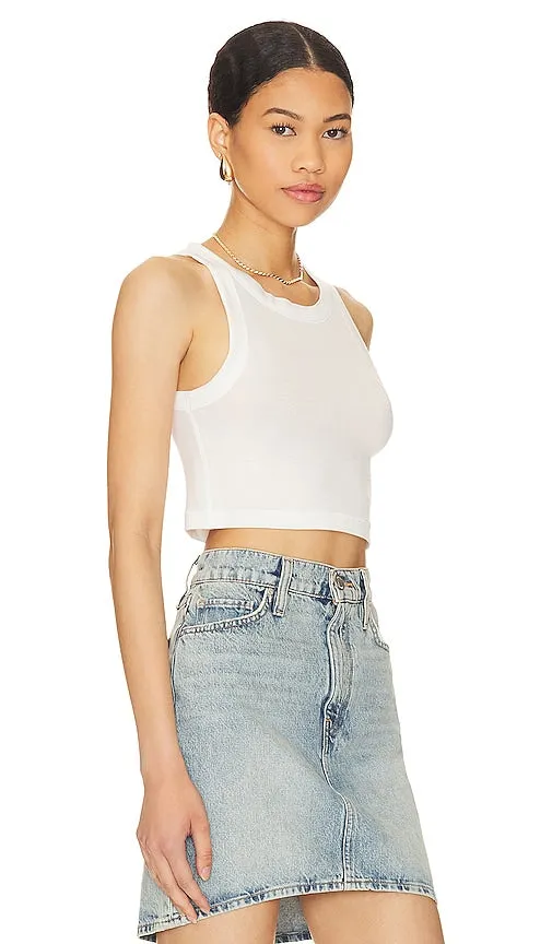 ALLSAINTS Rina Cropped Tank in White