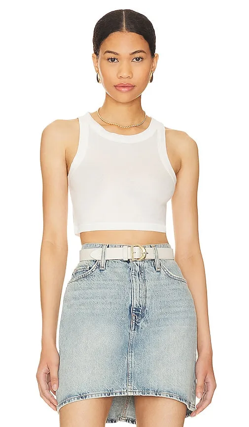 ALLSAINTS Rina Cropped Tank in White