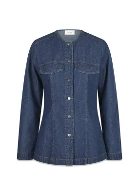 Annie Denim Blouse - Dark Blue