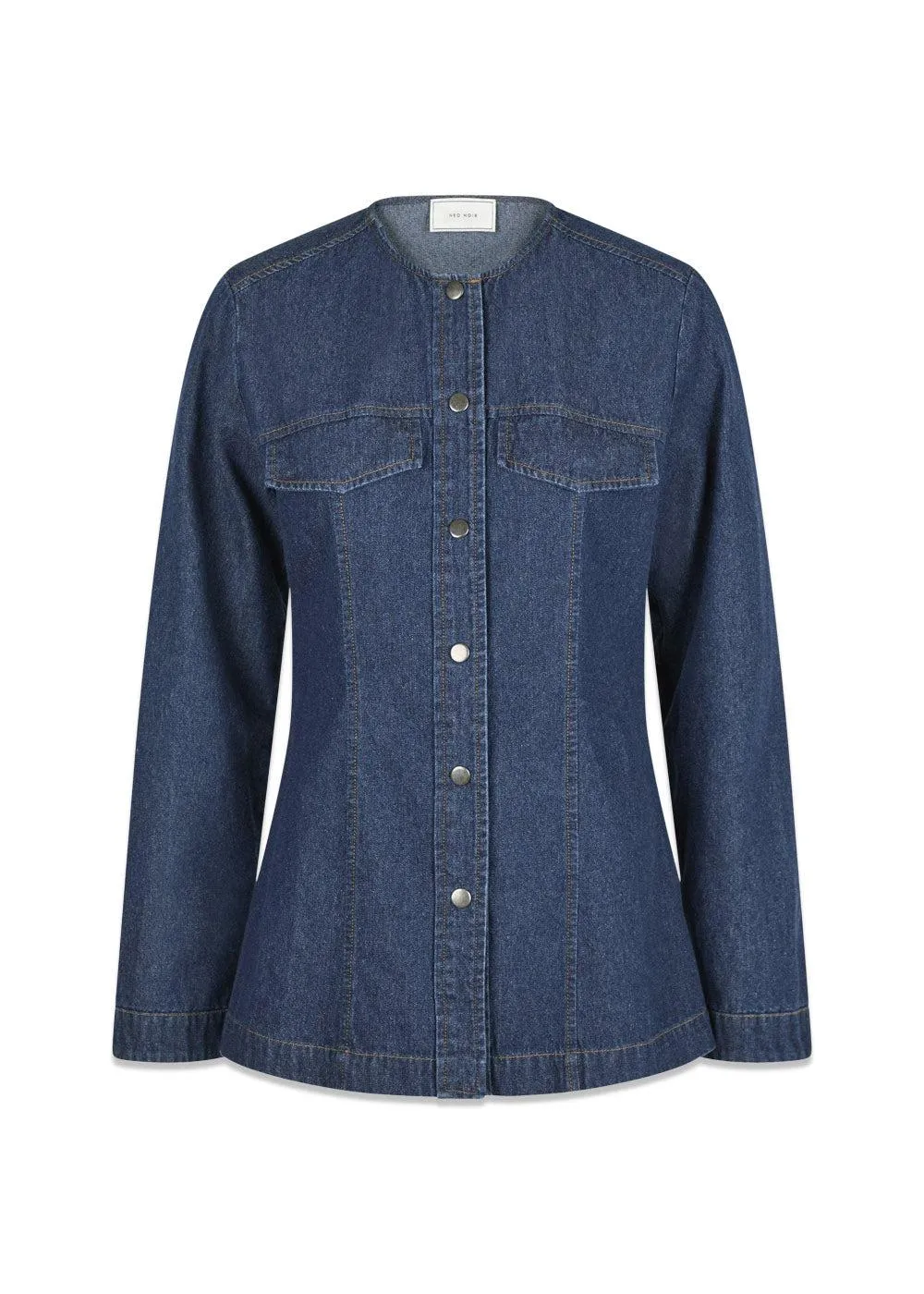 Annie Denim Blouse - Dark Blue
