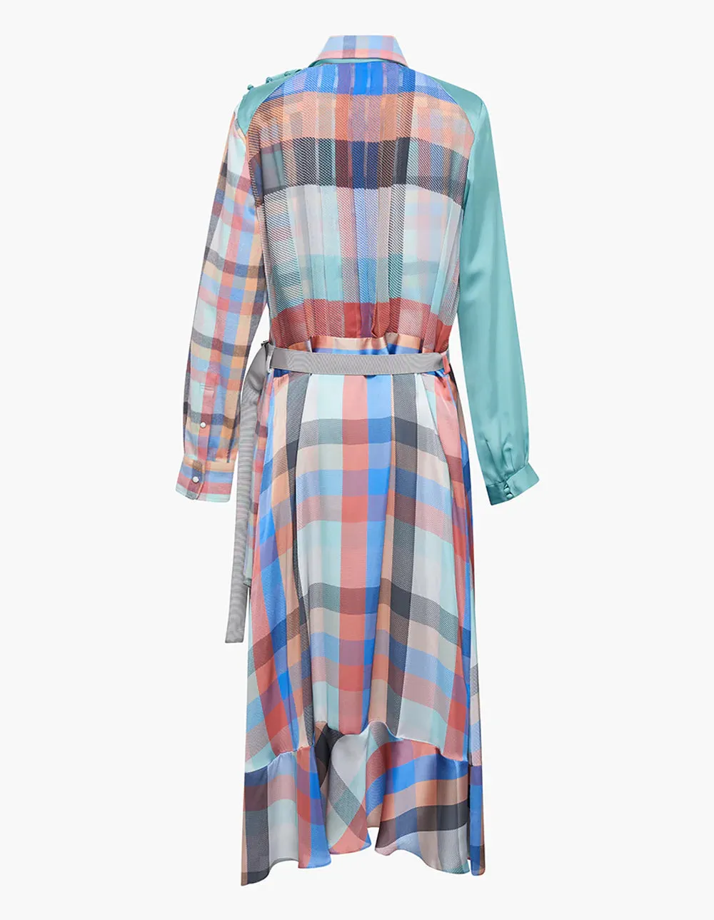 Asymmetrical Plaid Dress