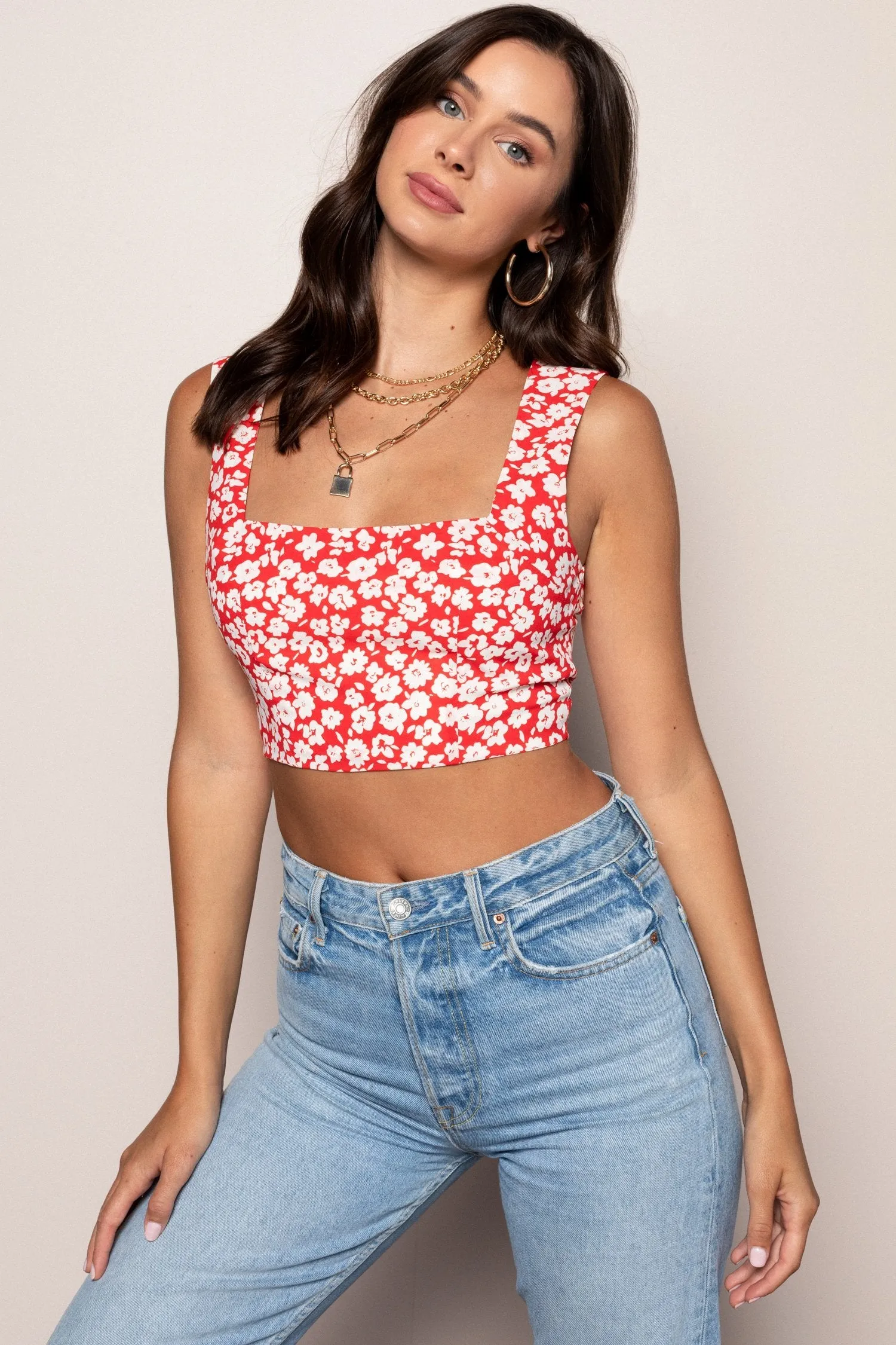 Bad Guess Crop in Red
