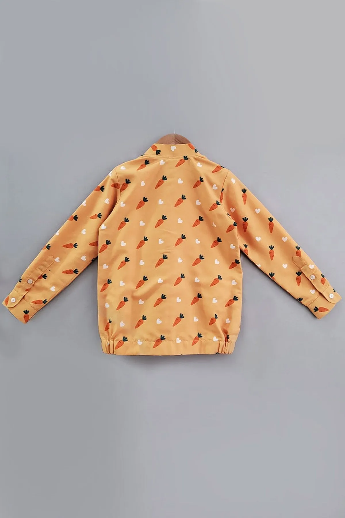 Carrot Printed Bomber Jacket