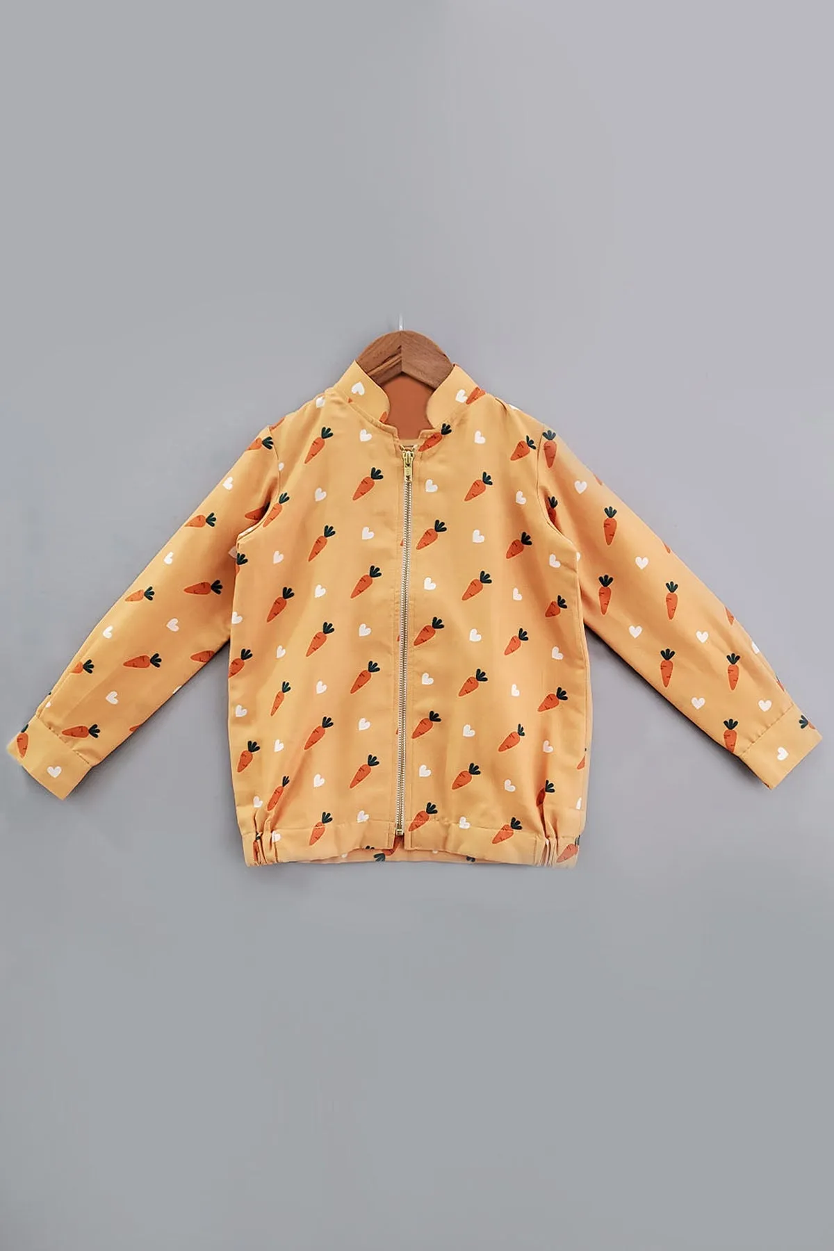 Carrot Printed Bomber Jacket