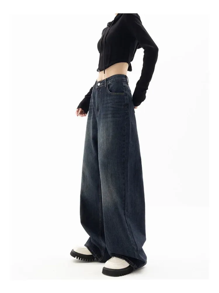 Coole dunkelblau Oversized Baggy Jeans für einen lässigen Y2K-Style