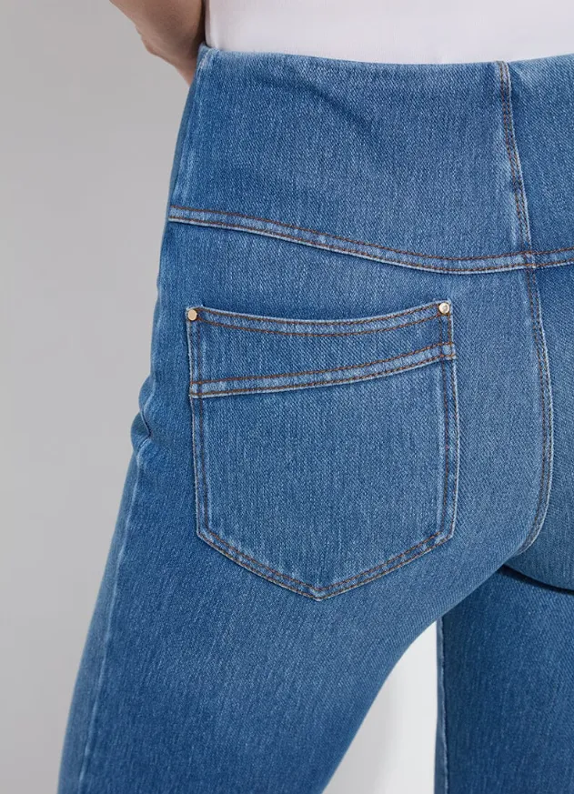 Dara Seamed Hem Crop Denim (25" inseam)