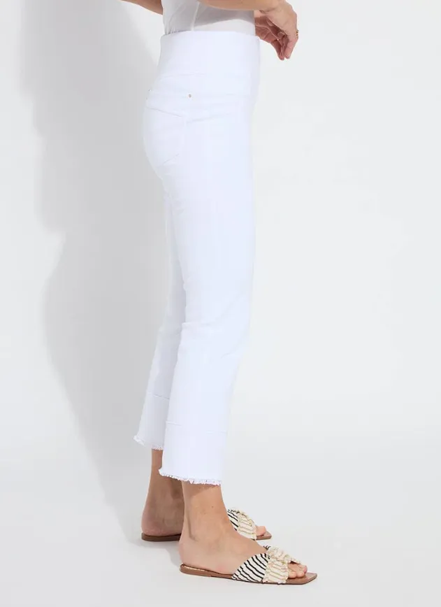 Dara Seamed Hem Crop Denim (25" inseam)
