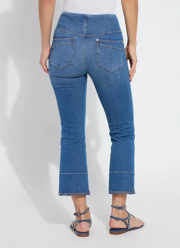 Dara Seamed Hem Crop Denim (25" inseam)