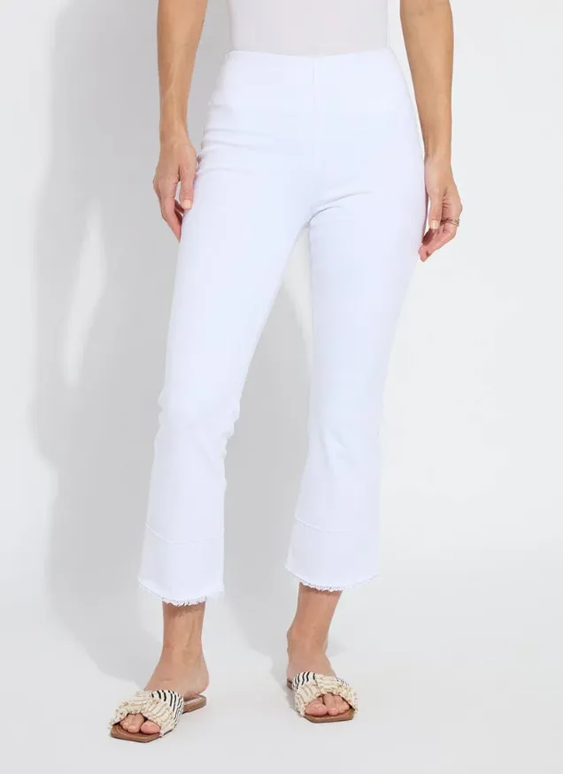 Dara Seamed Hem Crop Denim (25" inseam)