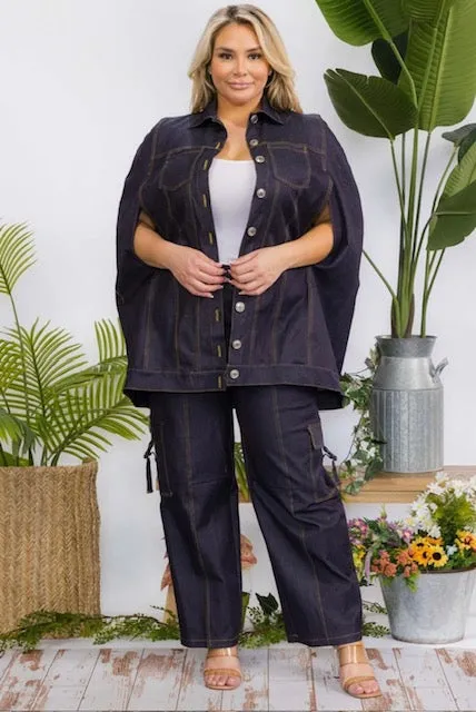 DENIM 2PC PANTS SET