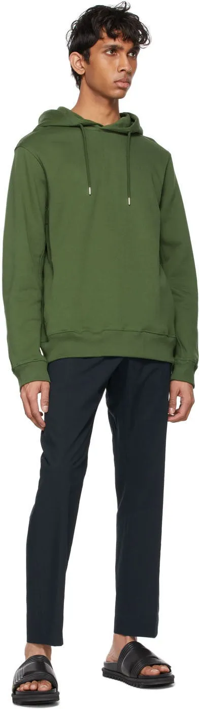 Dries Van Noten Navy Woven Cotton Trousers