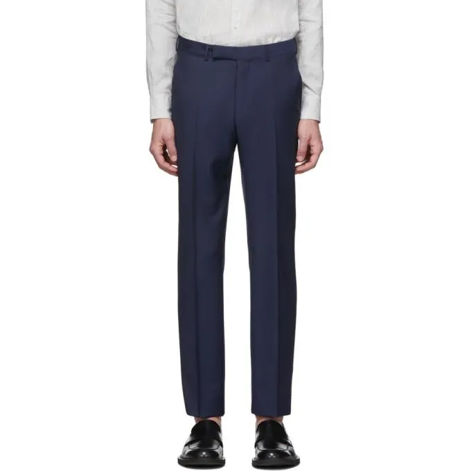 Ermenegildo Zegna Navy Wool Suit Trousers