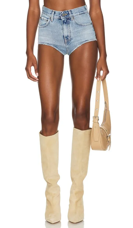 FIORUCCI Denim Hot Pants in Blue