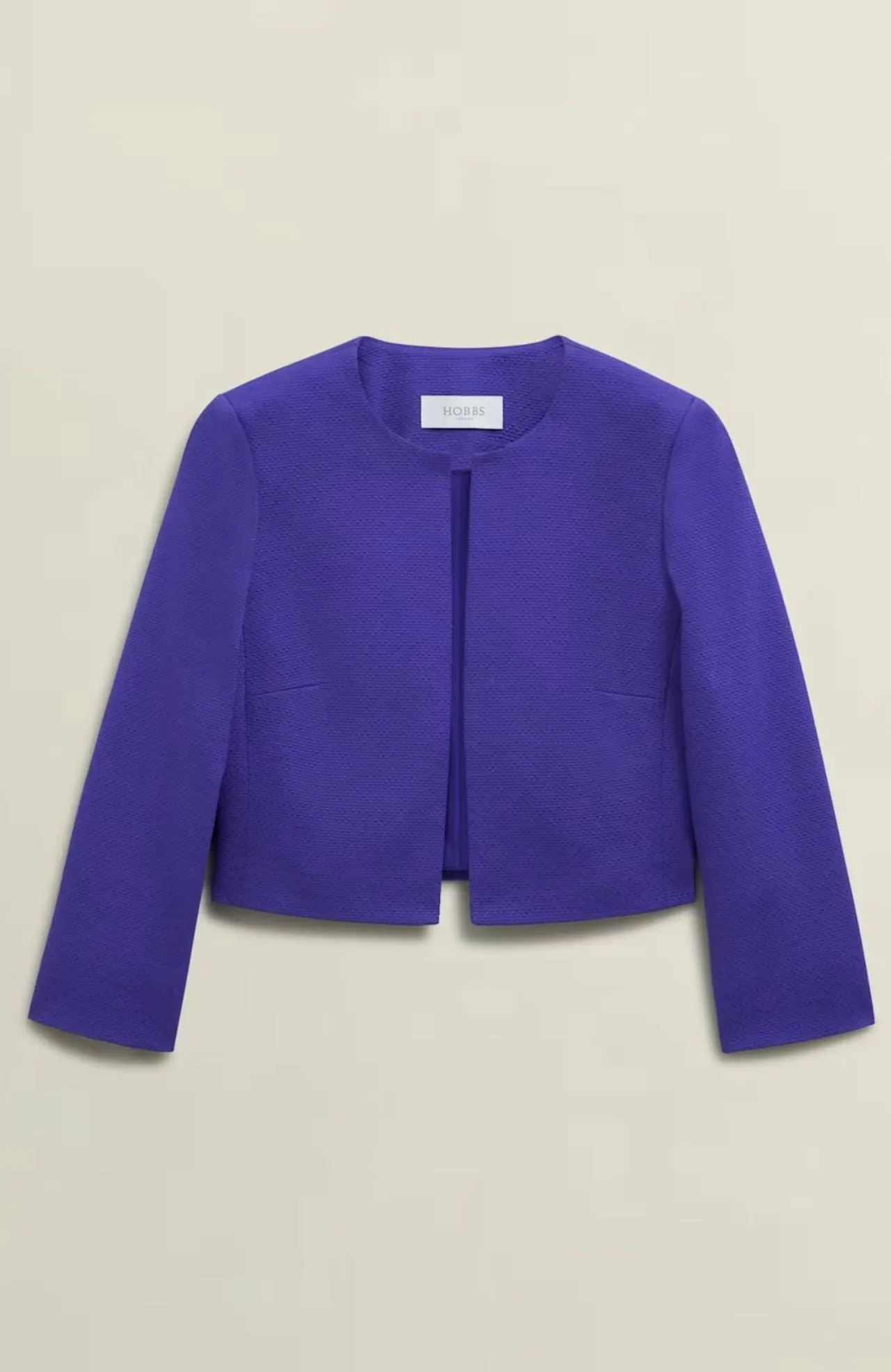 Hobbs Elize Textured Jacket Allium Blue