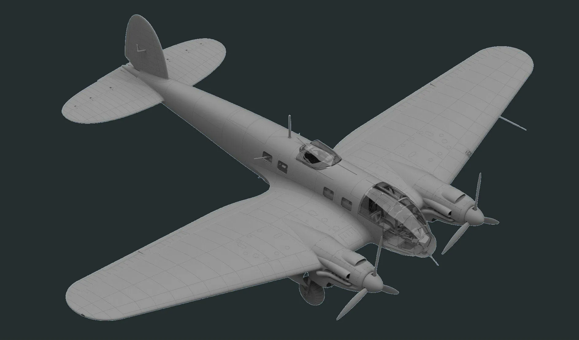 ICM Aircraft 1/48 WWII German He111H3 Bomber (New Tool) Kit