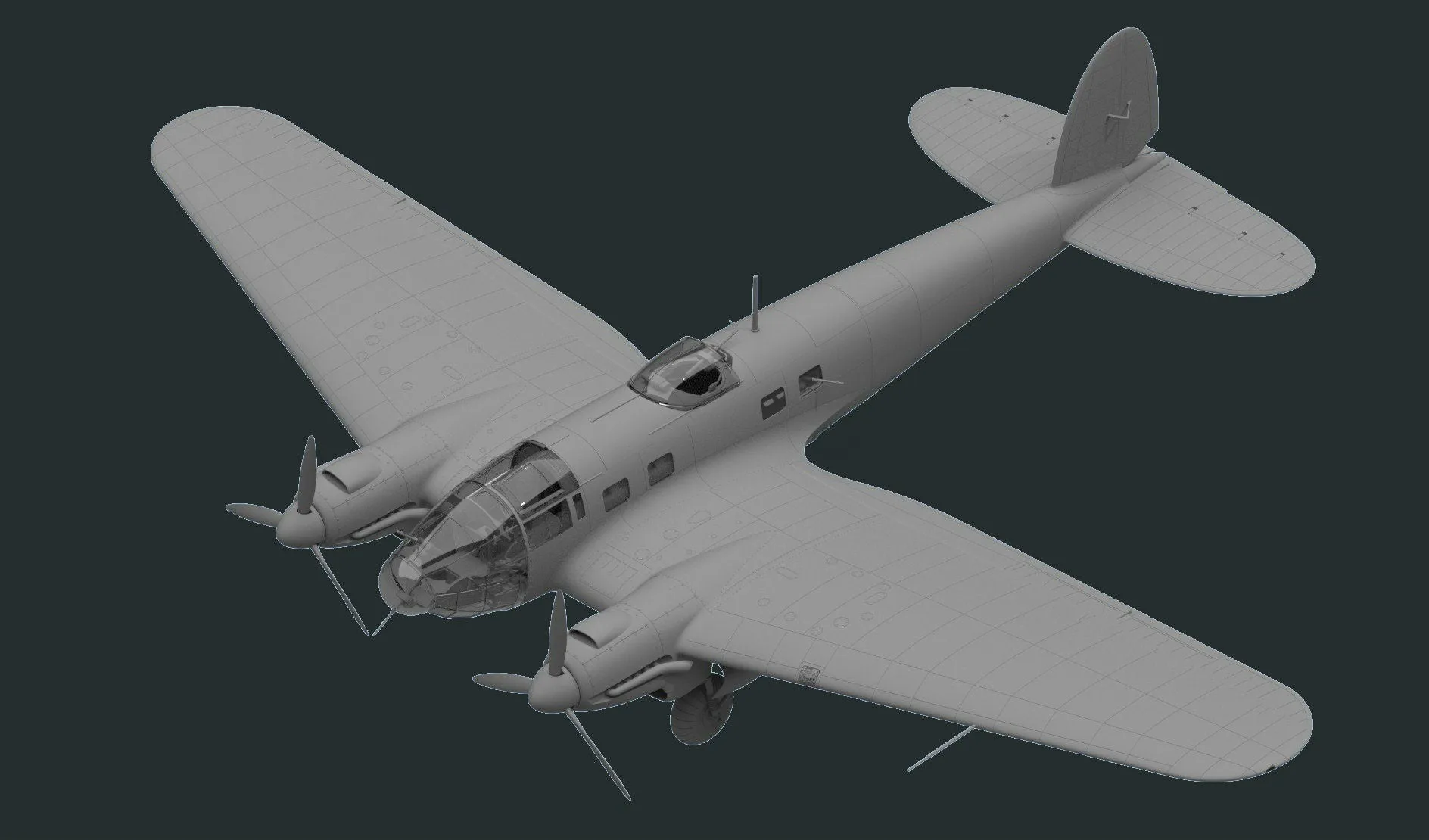 ICM Aircraft 1/48 WWII German He111H3 Bomber (New Tool) Kit