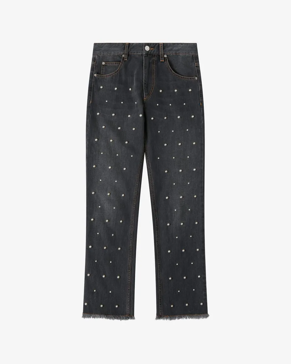 Isabel Marant Dulano Denim Trousers - Faded Black