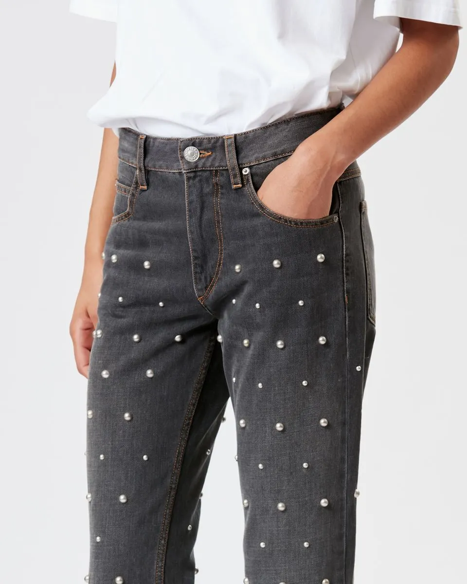Isabel Marant Dulano Denim Trousers - Faded Black