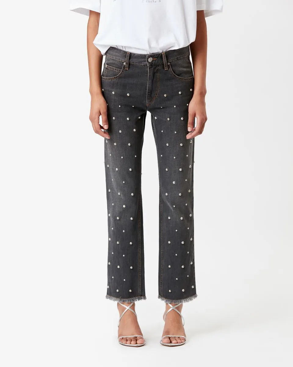 Isabel Marant Dulano Denim Trousers - Faded Black
