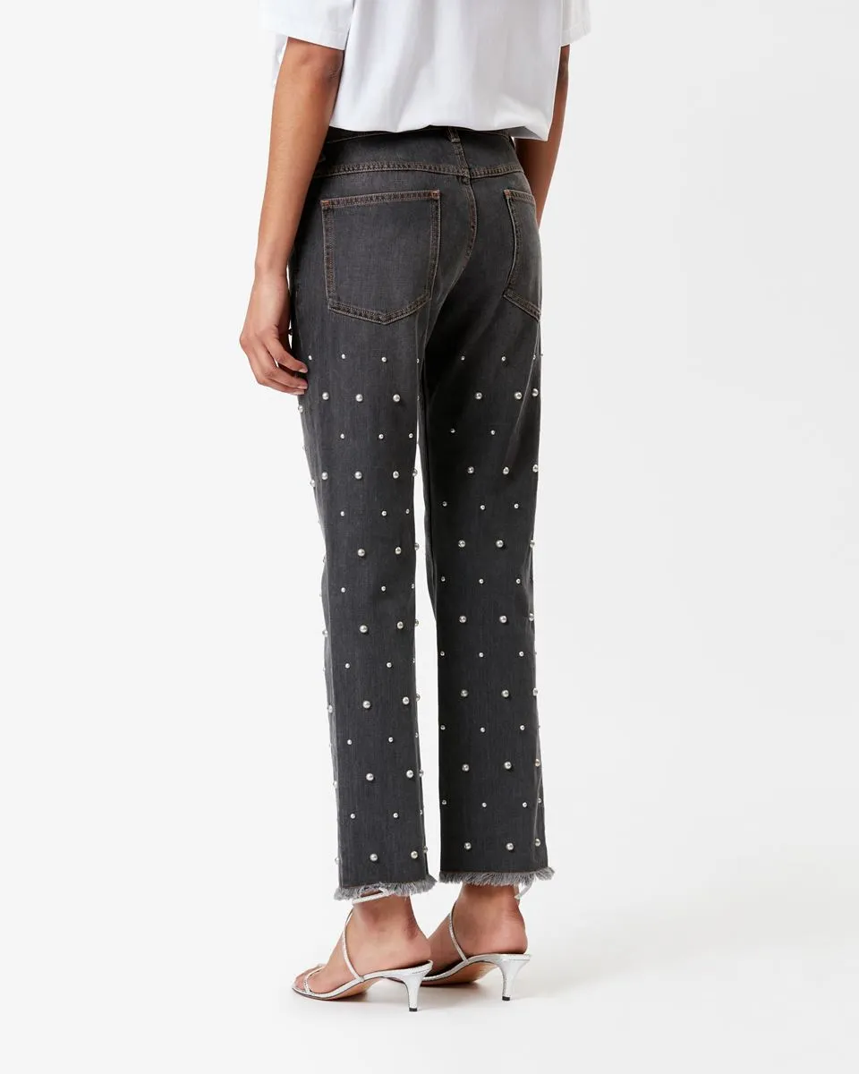 Isabel Marant Dulano Denim Trousers - Faded Black