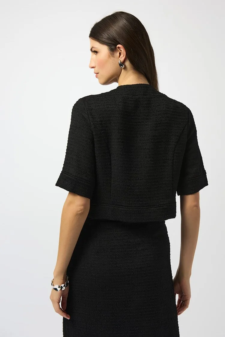 Joseph Ribkoff Boucle Cropped Jacket  251196  Black
