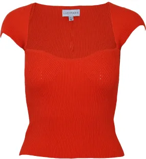 LUCY PARIS Ryan Sweaterknit Top