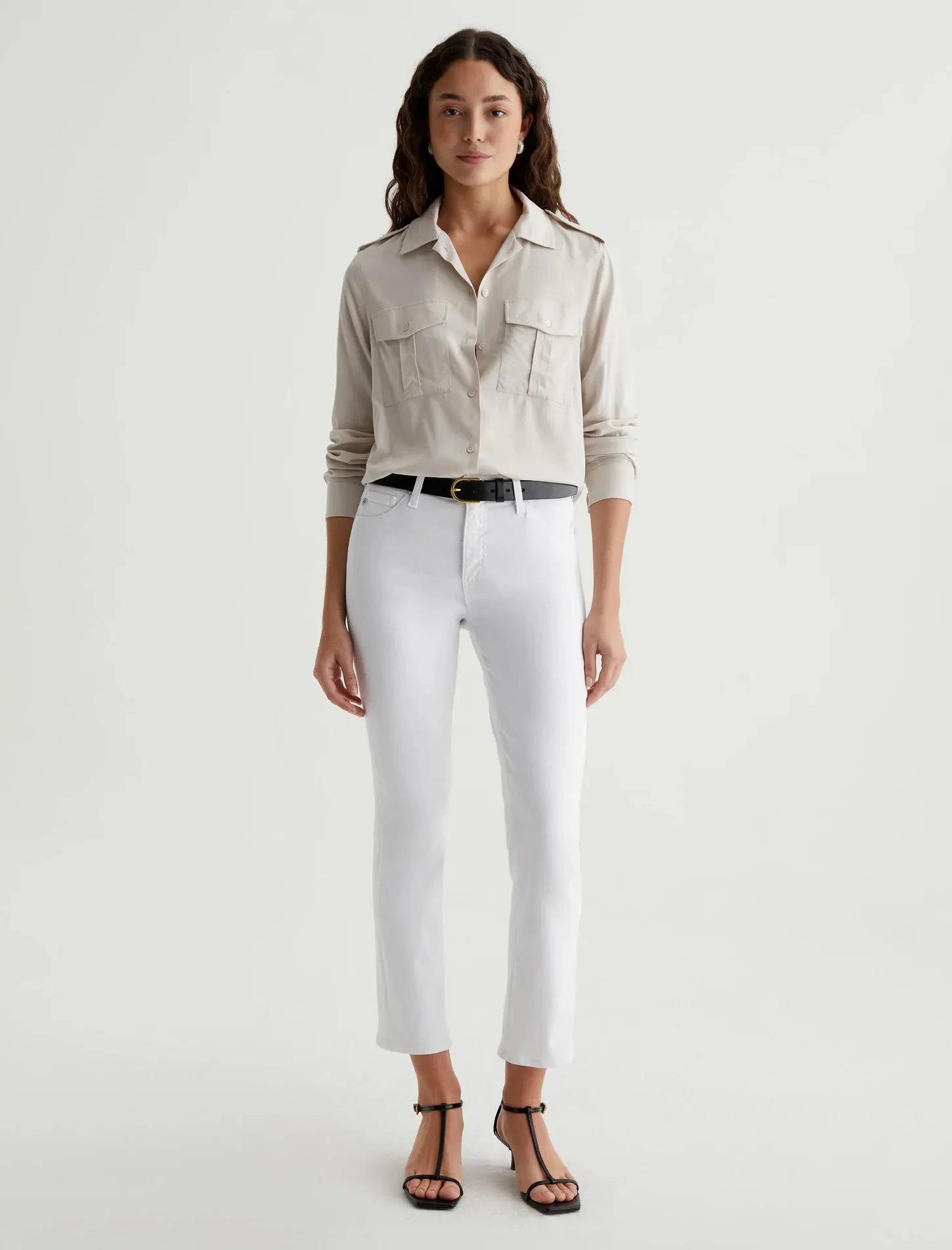 Mari Crop Mid-Rise Slim Straight Jeans