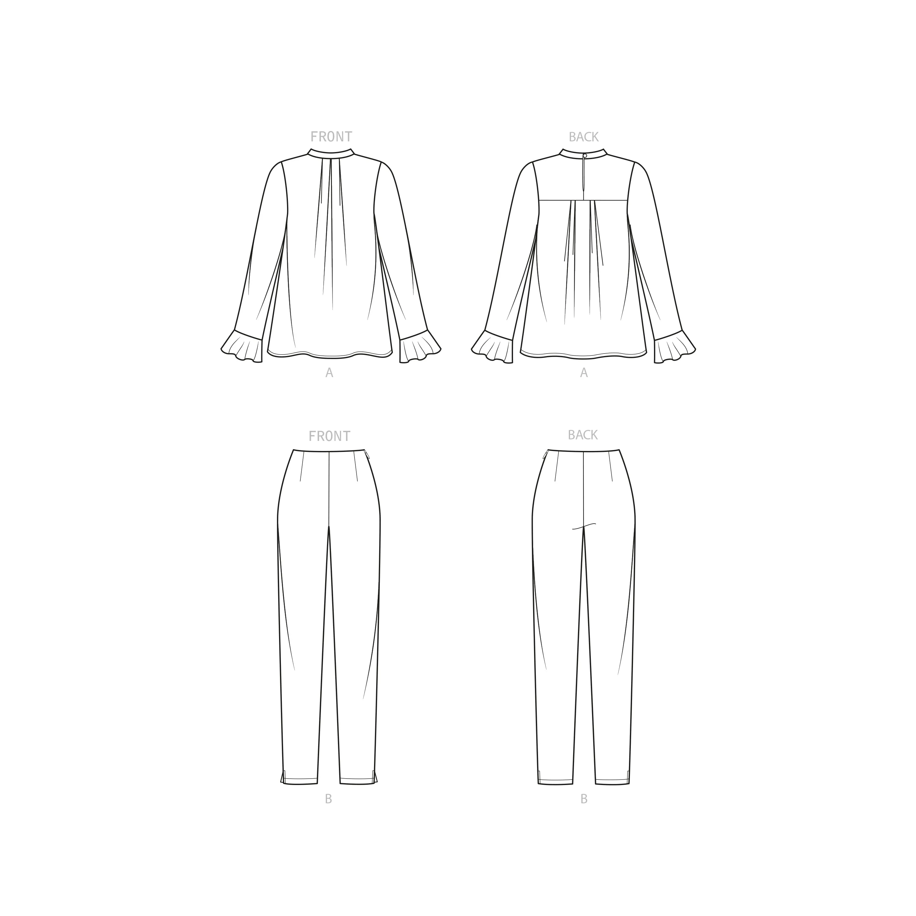 New Look Sewing Pattern N6712 - Misses' Top and Pants
