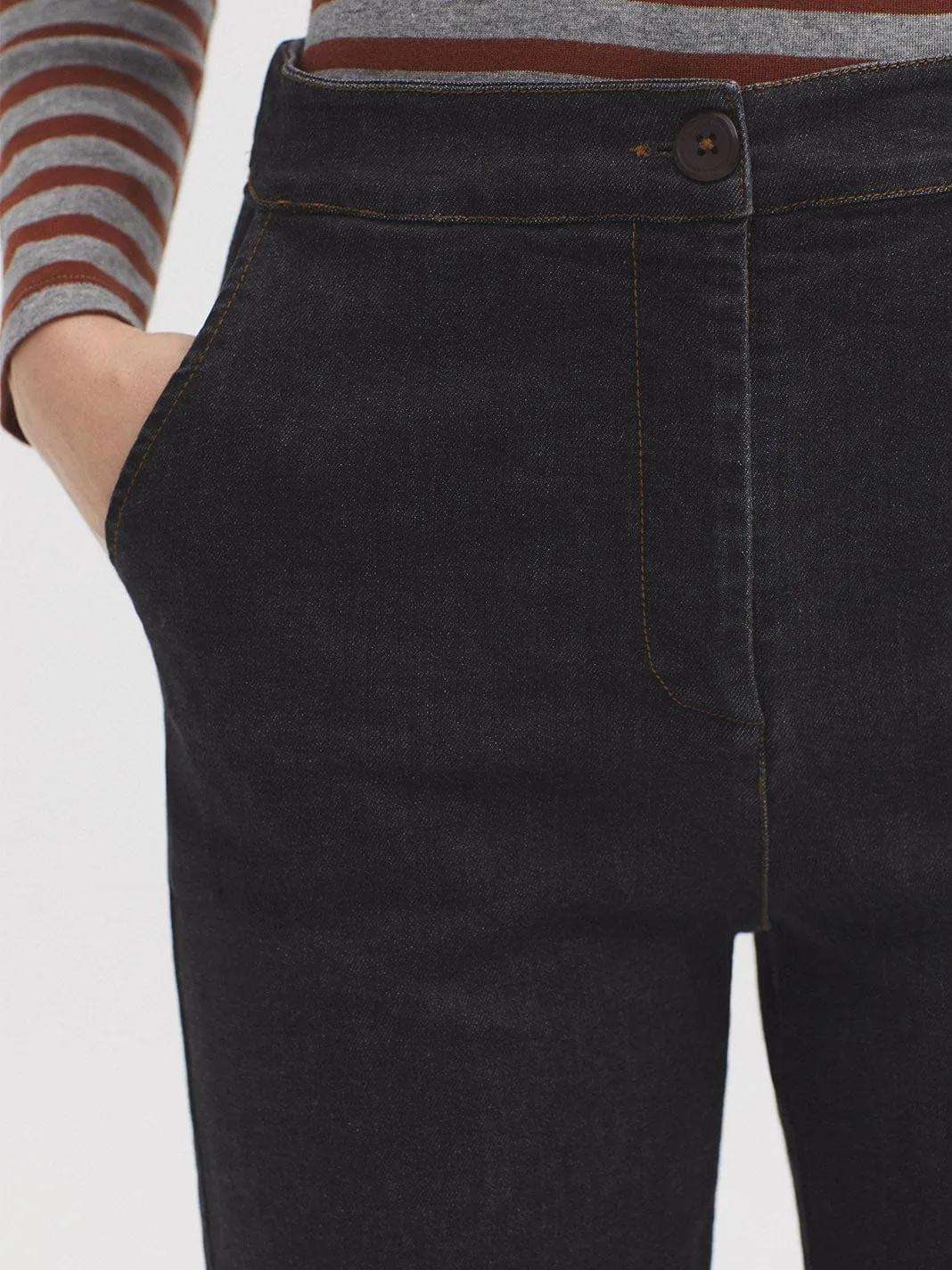 Nice Things Denim Dark Gris Pants