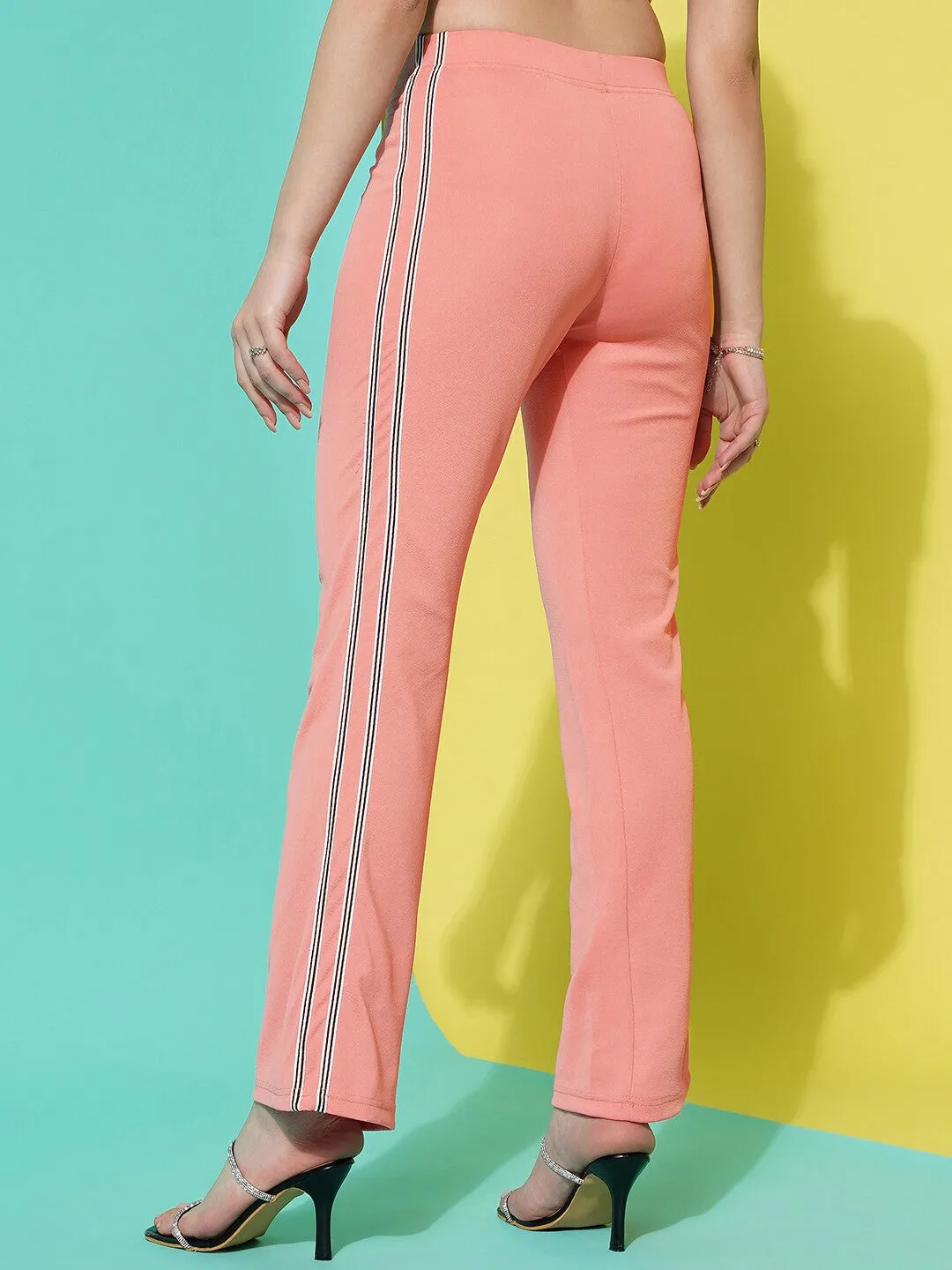 Peach Slim Fit Regular-Length Trouser