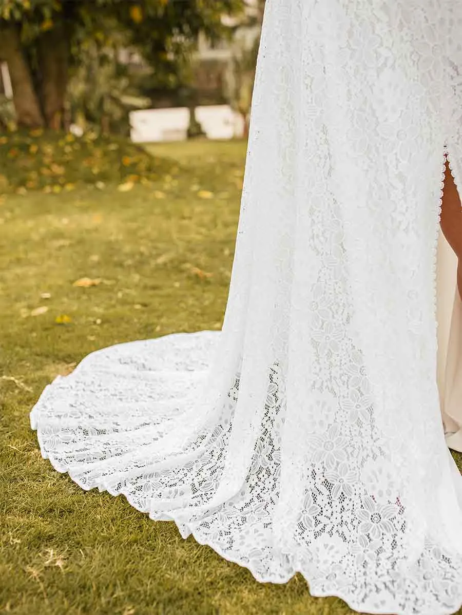 Plus Size Country Wedding Dresses Lace A Line V Neck