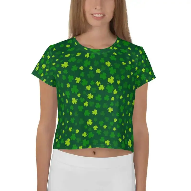 Shamrock Crop Tee for Luckier Days than Your Average Leprechaun