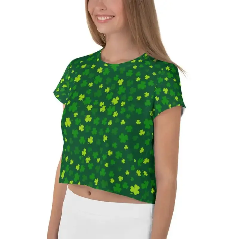 Shamrock Crop Tee for Luckier Days than Your Average Leprechaun