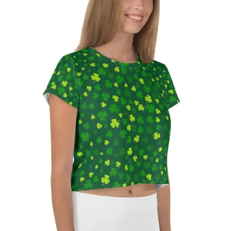 Shamrock Crop Tee for Luckier Days than Your Average Leprechaun