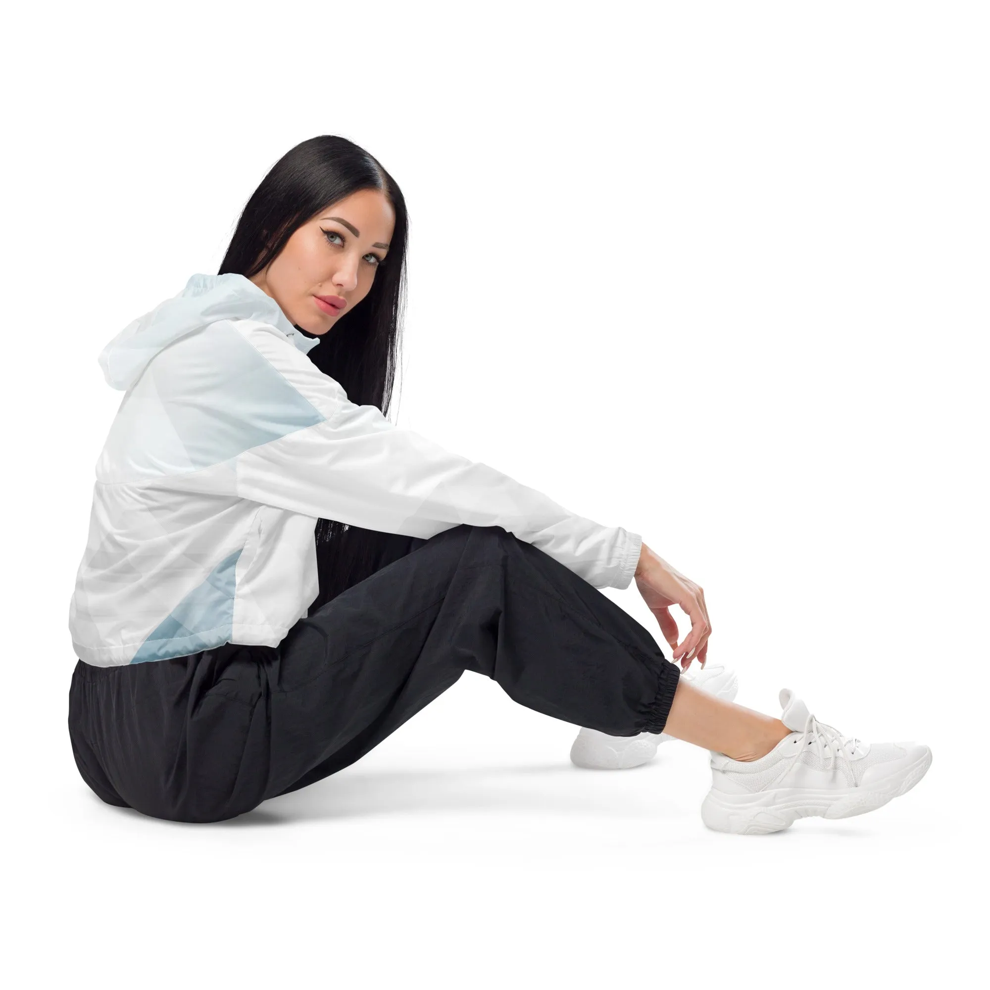 Sky-Blue Summer Women’s cropped windbreaker