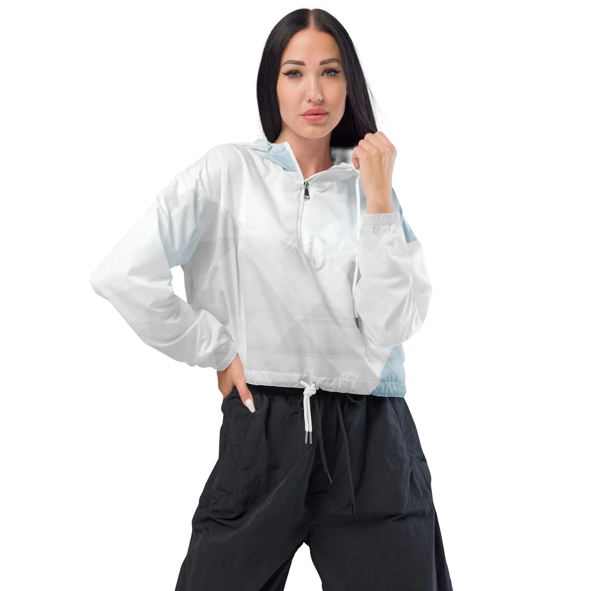 Sky-Blue Summer Women’s cropped windbreaker