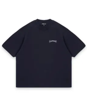 Summit T Shirt Chain Stitch Navy