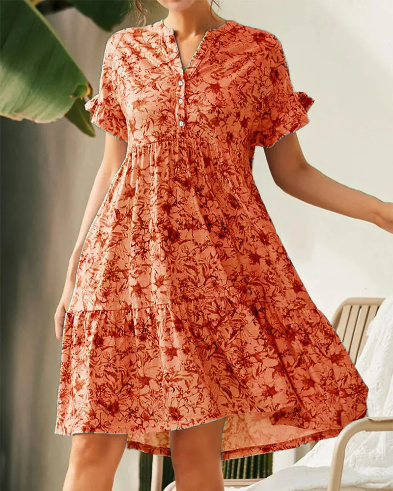TastyHottie - Rose print slim slip dress