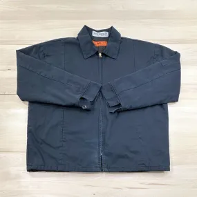 Worn Cintas Men's Blue Mechanic Work Jacket - Large